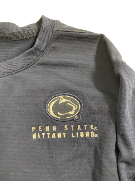 Mac Hippenhammer Penn State Football Team-Issued Waffle Style Crewneck Pullover (Size L)