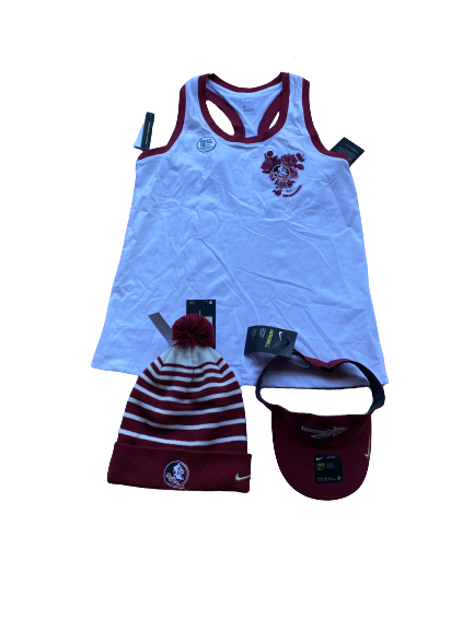 Jasmyn Martin Florida State Volleyball Team Issued Tank / Hat / Visor (Size M)
