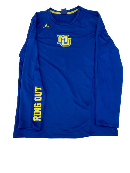 Sacar Anim Marquette Basketball Player Exclusive "Ring Out" Long Sleeve Shooting Shirt (Size L)