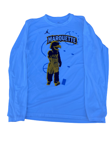 Sacar Anim Marquette Basketball Team Issued Long Sleeve Shirt (Size L)