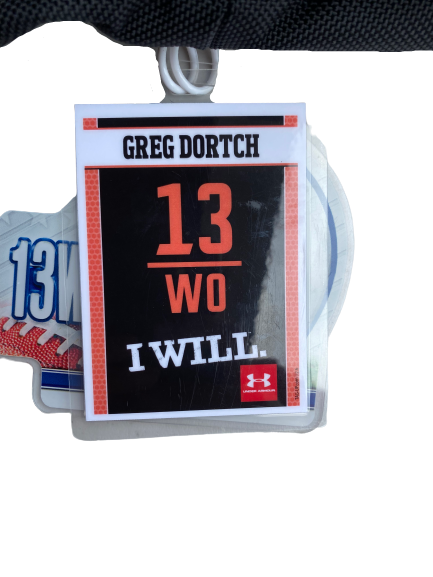 Greg Dortch NFL Combine Backpack with SIGNED Player Tag