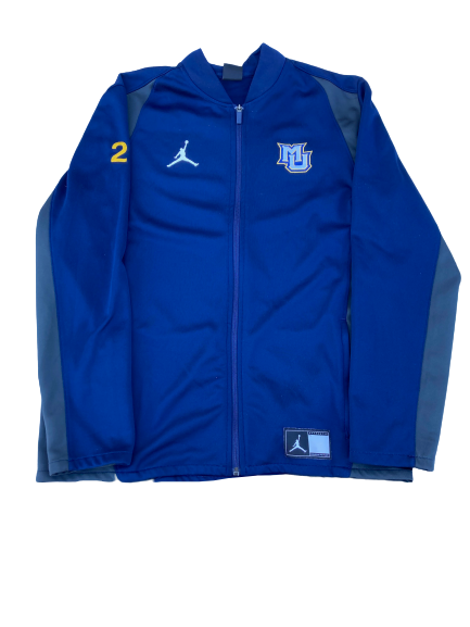 Sacar Anim Marquette Basketball Player Exclusive Travel Jacket with Number on Sleeve (Size L)