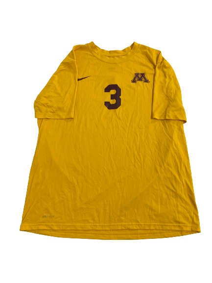 Treyson Potts Minnesota Football Player-Exclusive Pre-Game Warm-Up Shirt With 