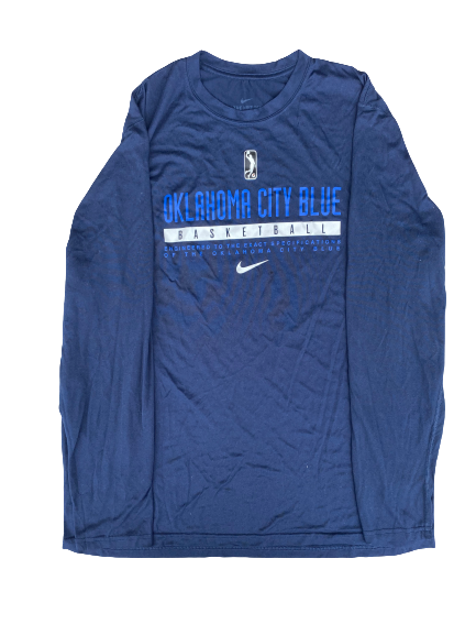 Vincent Edwards Oklahoma City Blue Team Issued Long Sleeve Workout Shirt (Size XL)