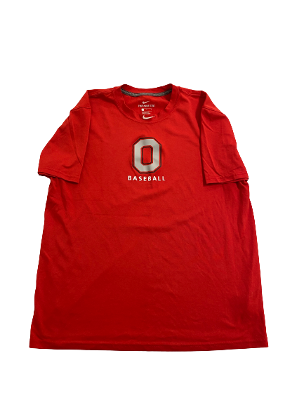 Colton Bauer Ohio State Baseball Team Issued Workout Shirt (Size L)
