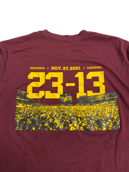 Treyson Potts Minnesota Football Player-Exclusive "Paul Bunyan Trophy" T-Shirt (Size XL)