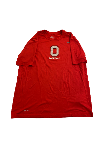 Colton Bauer Ohio State Baseball Team Issued Workout Shirt (Size XL)
