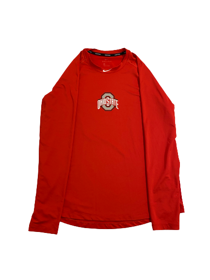 Colton Bauer Ohio State Baseball Team Issued Long Sleeve Shirt (Size L)