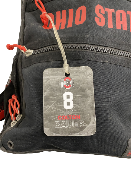 Colton Bauer Ohio State Baseball Team Exclusive Travel Backpack with Player Tag