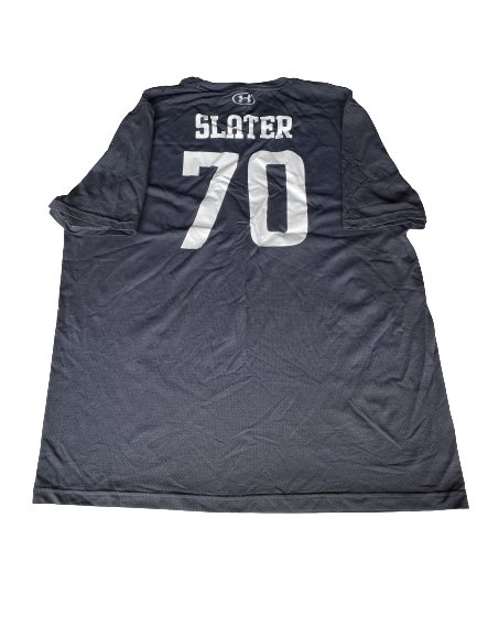 Rashawn Slater Northwestern Football Pro Day Worn Shirt with Number on Back (Size 3XL)