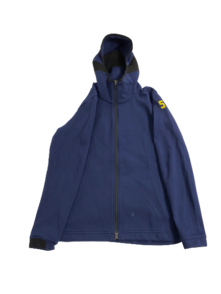 Jess Mruzik Michigan Volleyball Player-Exclusive Pre-Game Warm-Up Zip-Up Jacket With 