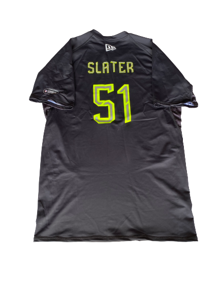 Rashawn Slater NFL Combine Workout Shirt with Name on Back (Size 3XL)
