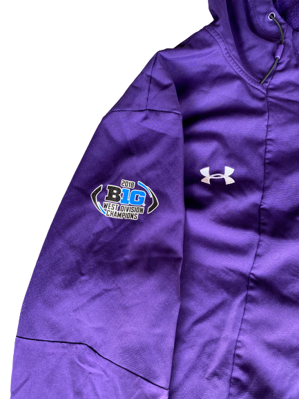 Rashawn Slater Northwestern Football Team Exclusive 2018 West Division Champions Jacket with Player Tag (Size 2XL)