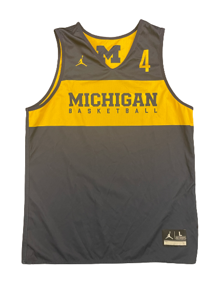 Isaiah Livers Michigan Basketball SIGNED 2018-2019 Season Worn Reversible Practice Jersey (Size L)