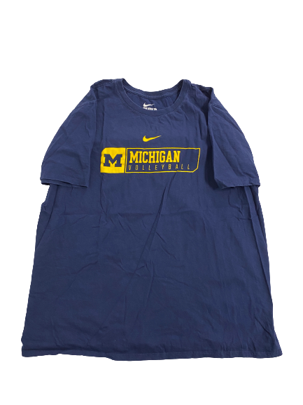 Jess Mruzik Michigan Volleyball Team-Issued T-Shirt (Size XL)
