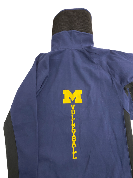 Jess Mruzik Michigan Volleyball Player-Exclusive Pre-Game Warm-Up Zip-Up Jacket With 
