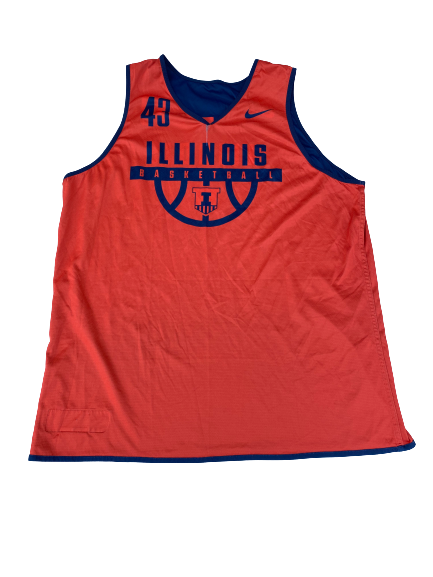Michael Finke Illinois Basketball Reversible Practice Jersey (Size XXL)