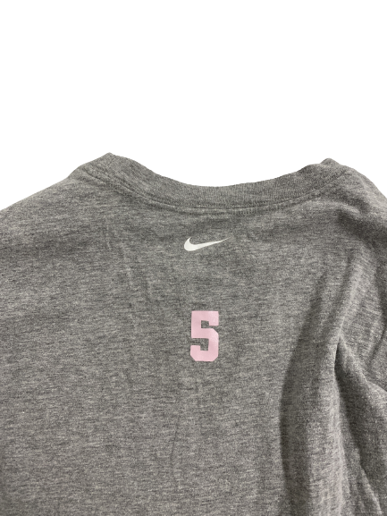 Jess Mruzik Michigan Volleyball Player-Exclusive Breast Cancer Awareness Long Sleeve Shirt With 