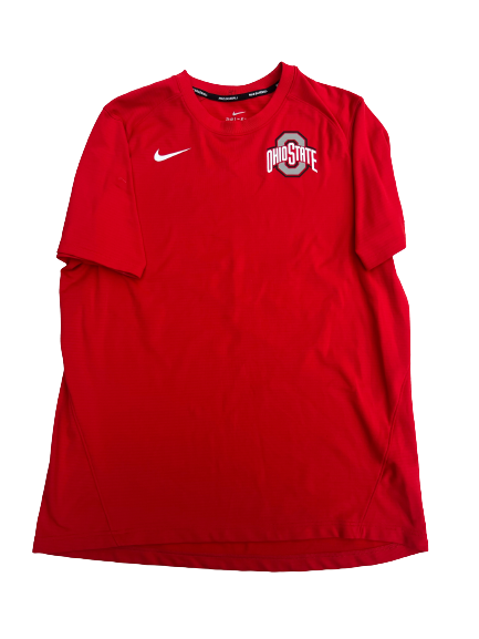 Griffan Smith Ohio State Baseball Team Issued Premium Nike Baseball Shirt (Size L)