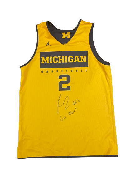 Isaiah Livers Michigan Basketball SIGNED 2019-2020 Season Worn Reversible Practice Jersey (Size L)