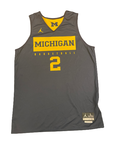 Isaiah Livers Michigan Basketball SIGNED 2019-2020 Season Worn Reversible Practice Jersey (Size L)