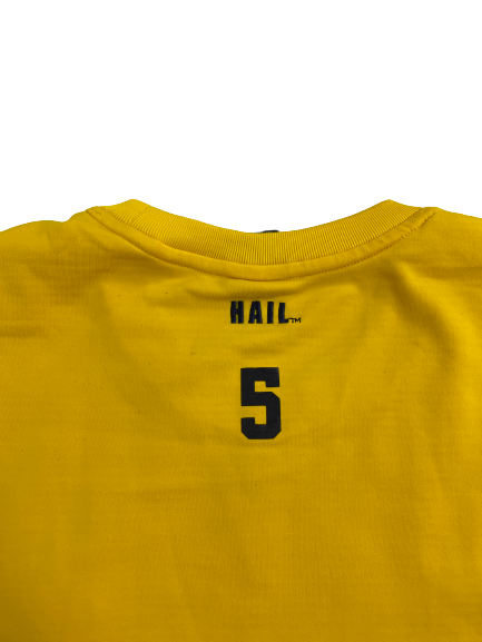 Jess Mruzik Michigan Volleyball Player-Exclusive Pre-Game Warm-Up Waffle Style Crewneck Pullover with 