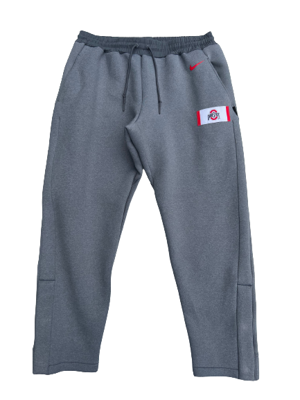 Griffan Smith Ohio State Baseball Team Issued Travel Sweatpants with Magnetic Bottoms (Size XL)