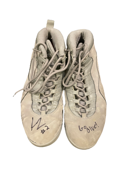Isaiah Livers Michigan Basketball SIGNED Practice Worn Jordan Shoes (Size 15)
