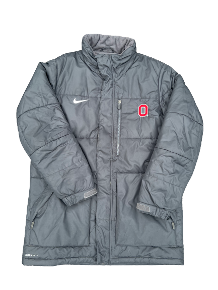 Griffan Smith Ohio State Baseball Team Issued Nike Storm Fit Winter Jacket (Size L)