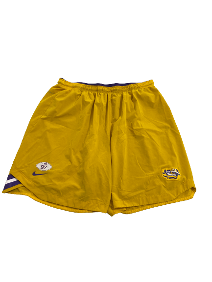 Glen Logan LSU Football Player-Exclusive Shorts With Number (Size XXXL)