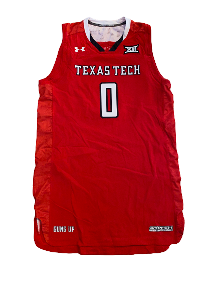 Tommy Hamilton Texas Tech Basketball Game-Worn Jersey