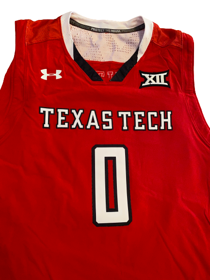Tommy Hamilton Texas Tech Basketball Game-Worn Jersey