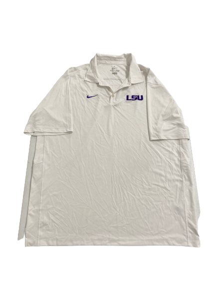 Glen Logan LSU Football Team-Issued Polo Shirt (Size XXL)