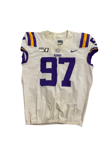 lsu football gear Glen Logan LSU Football Game-Worn Jersey (Size 46) – The Players Trunk