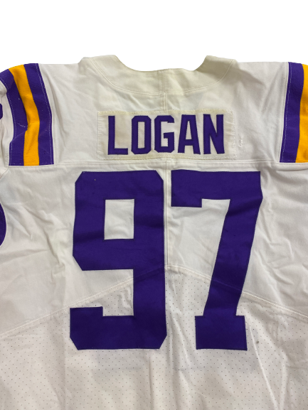 lsu football gear Glen Logan LSU Football Game-Worn Jersey (Size 46) – The Players Trunk