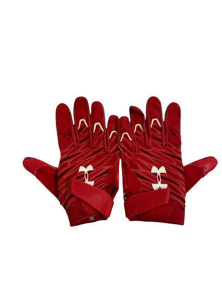 Challen Faamatau Maryland Football Player-Exclusive Gloves (Size XXL)