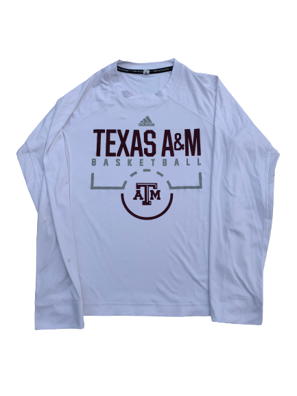 Wendell Mitchell Texas A&M Team Exclusive Long Sleeve Game Warm-Up Shirt (Size M)