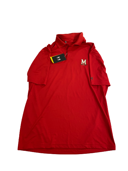 Challen Faamatau Maryland Football Team-Issued Polo Shirt (Size L) (NEW WITH $69 TAG)