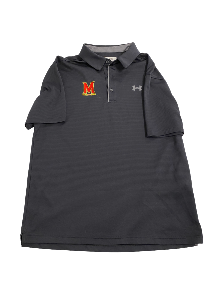 Challen Faamatau Maryland Football Team-Issued Polo Shirt (Size XL)