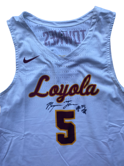 Marques Townes Loyola Chicago Basketball Signed Game Worn Uniform Set (Size L)