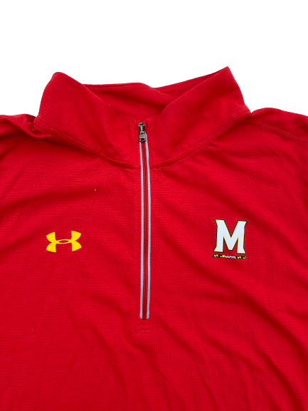 Anthony Cowan Maryland Team Issued Quarter-Zip Pullover (Size XXL)