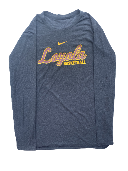 Marques Townes Loyola Chicago Basketball Team Issued Long Sleeve Workout Shirt (Size XL)