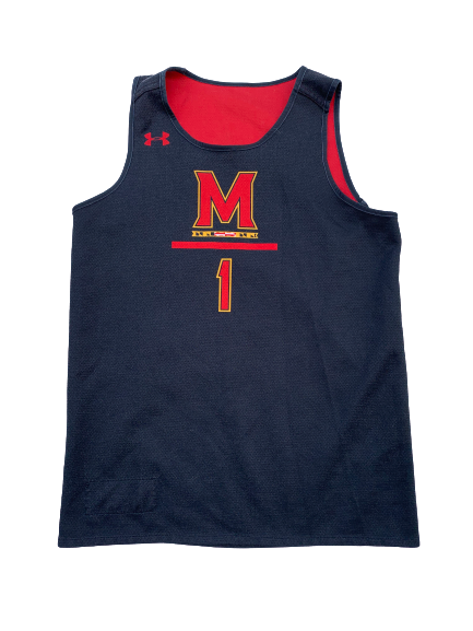 Anthony Cowan Maryland SIGNED Reversible Practice Jersey