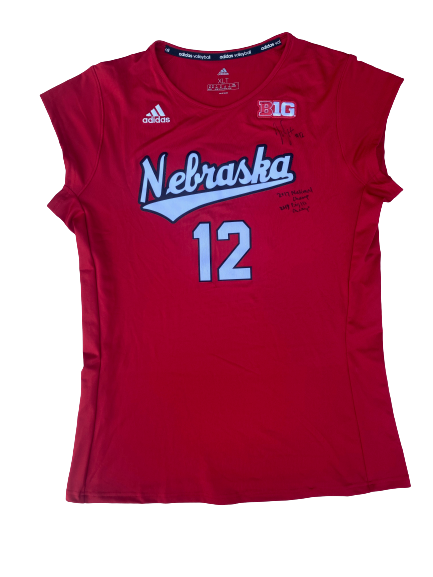 Jazz Sweet Nebraska Volleyball SIGNED + INSCRIBED Game Worn Jersey