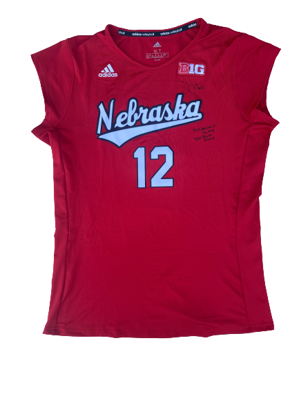 Jazz Sweet Nebraska Volleyball SIGNED + INSCRIBED Game Worn Jersey