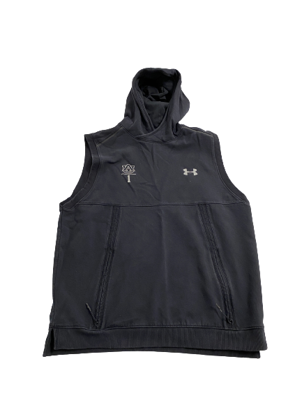 Big Kat Bryant Auburn Football Player-Exclusive Sleeveless Warm Up Hoodie With Number (Size XXL)