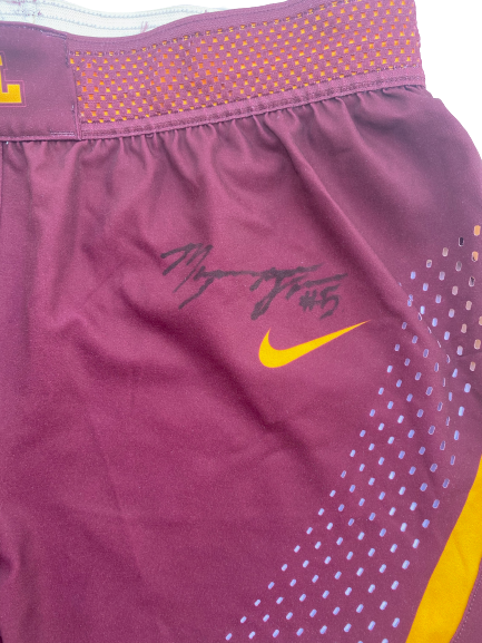 Marques Townes Loyola Chicago Basketball Signed Game-Worn Final Four Shorts (Size L)