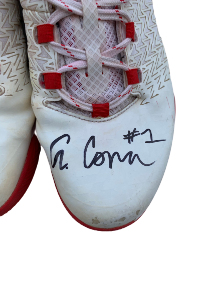 Anthony Cowan Maryland SIGNED Exclusive Game Worn Shoes (Size 12)