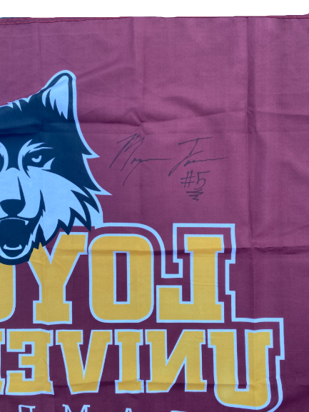 Marques Townes Loyola Chicago Basketball Signed Flag