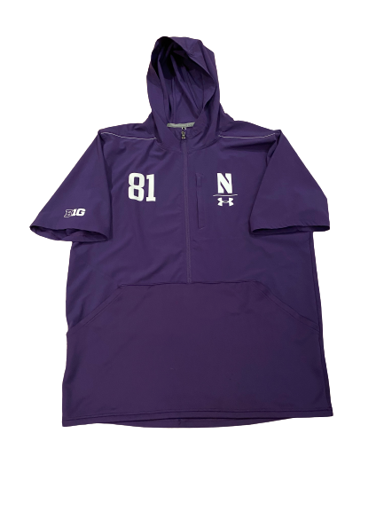 Ramaud Chiaokhiao-Bowman Northwestern Football Player Exclusive Half-Zip Pullover (Size XL)